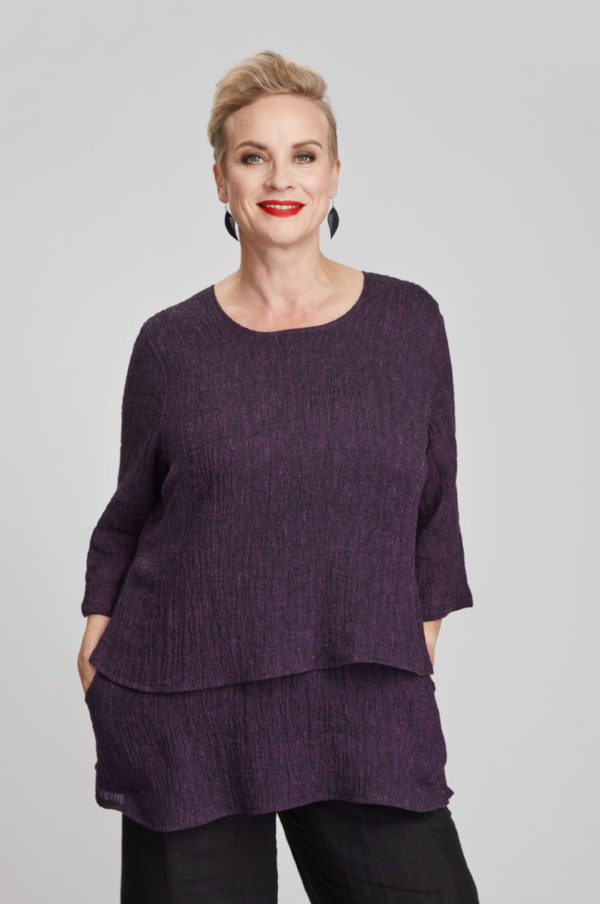 Kivi tunic, plum