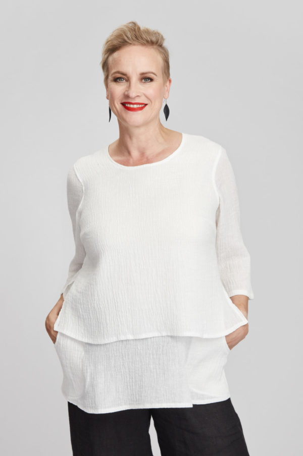 Kivi tunic, white